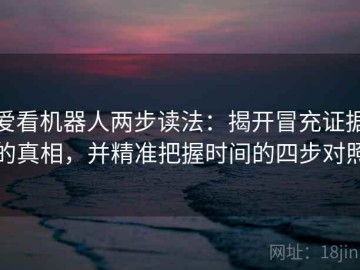 爱看机器人两步读法：揭开冒充证据的真相，并精准把握时间的四步对照