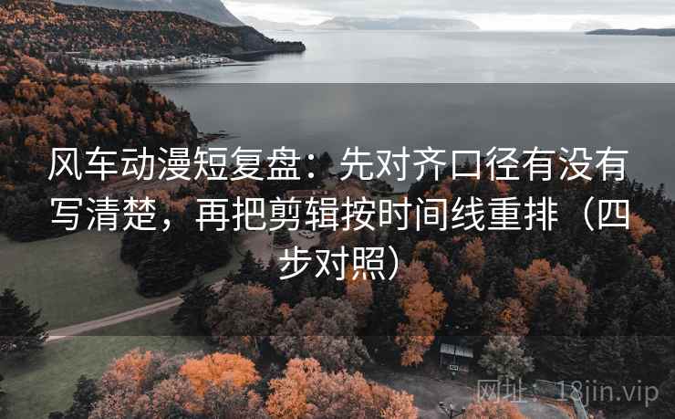 风车动漫短复盘：先对齐口径有没有写清楚，再把剪辑按时间线重排（四步对照）