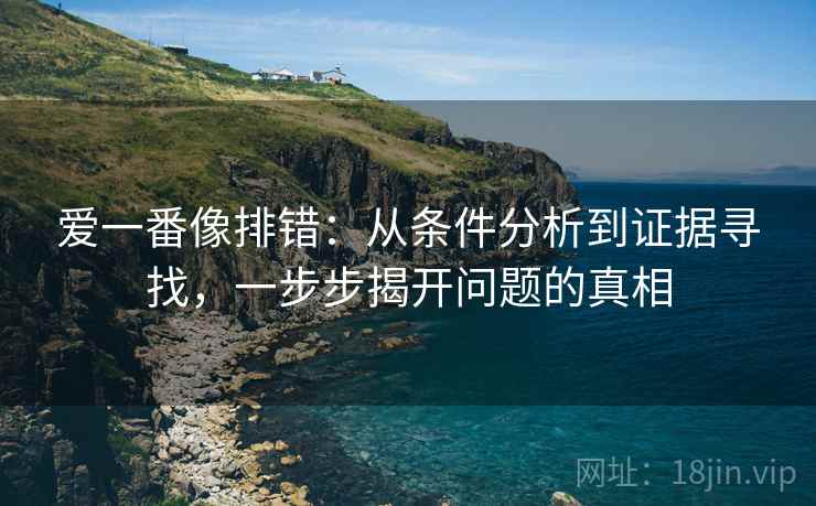 爱一番像排错：从条件分析到证据寻找，一步步揭开问题的真相