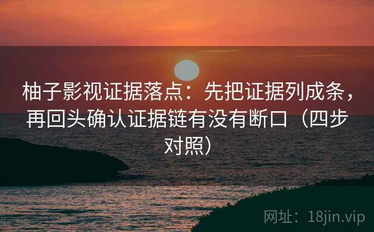 柚子影视证据落点：先把证据列成条，再回头确认证据链有没有断口（四步对照）